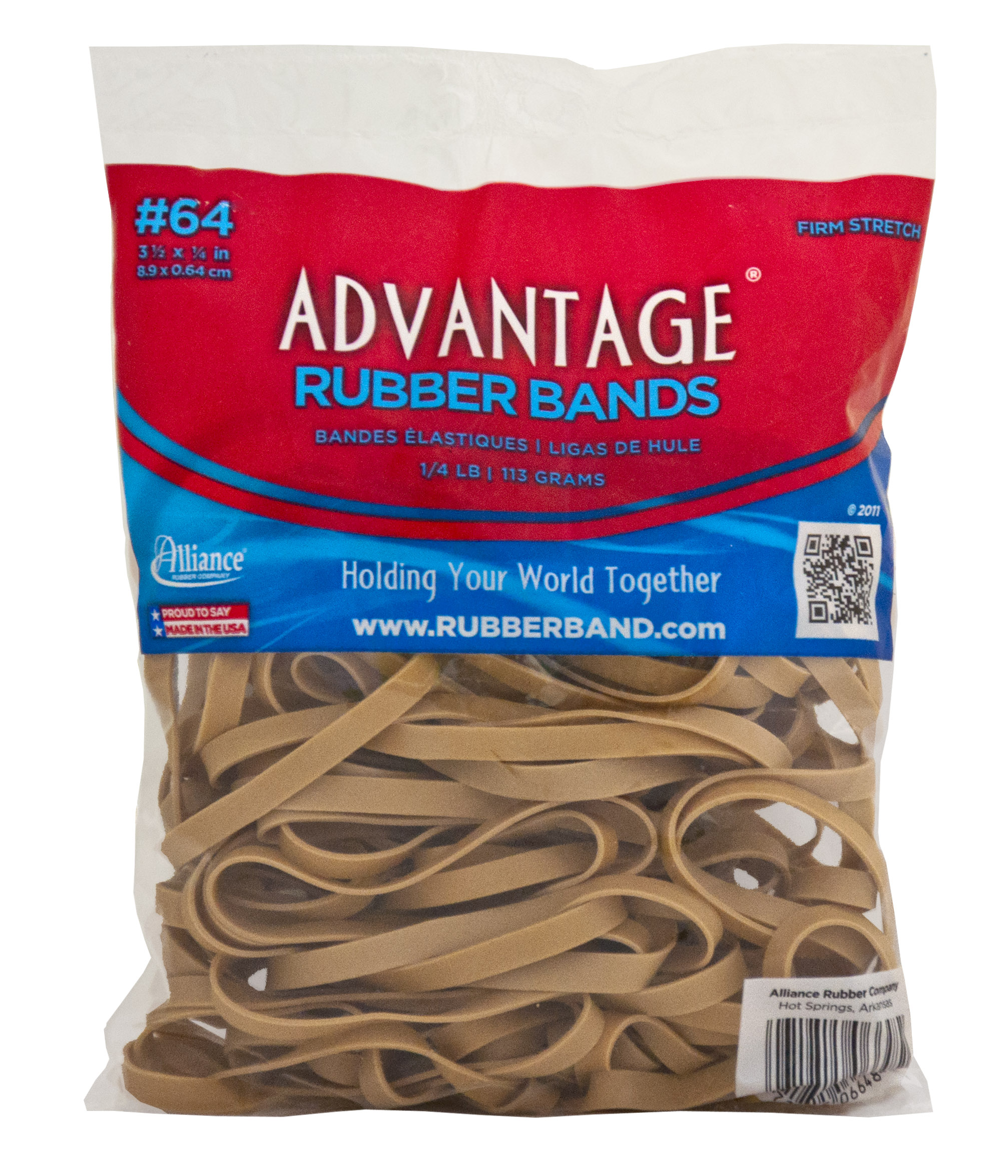Made in USA 1/2 Pound Bag Premium Rubber Band Depot , 3-1/2" x 1/4'' Size #64 