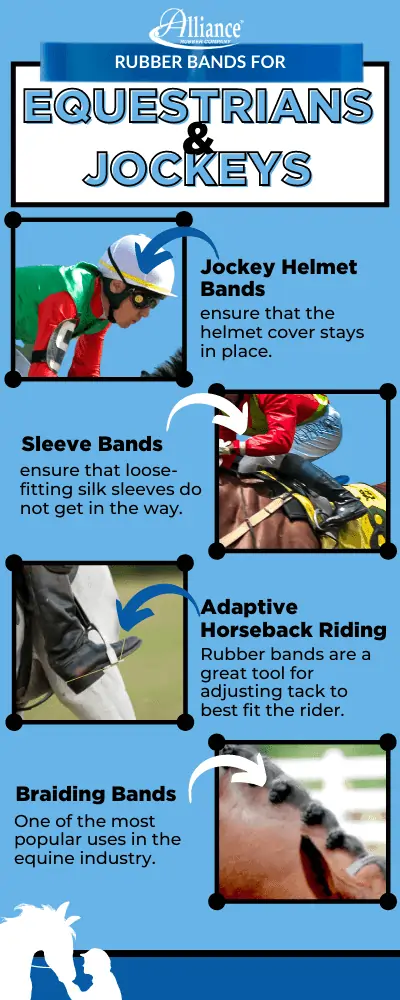 rubber bands equestrians jockey