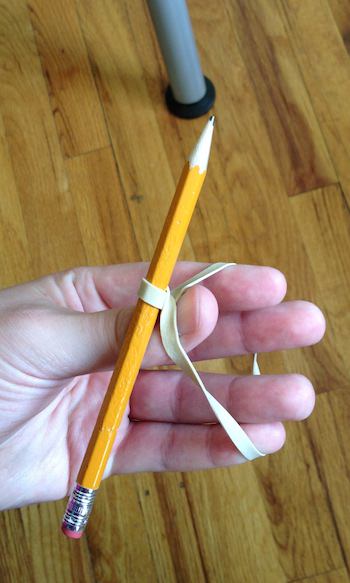 Gripping a pencil
