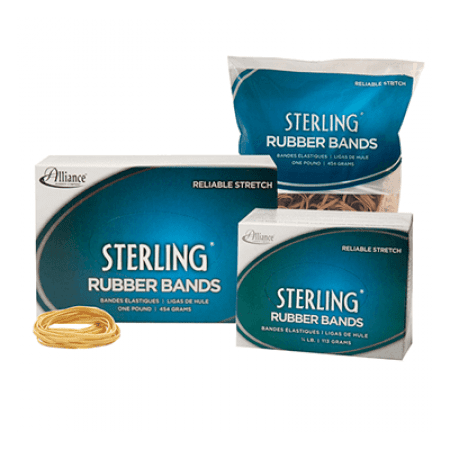 Size 64 White Rubber Bands - 250 count